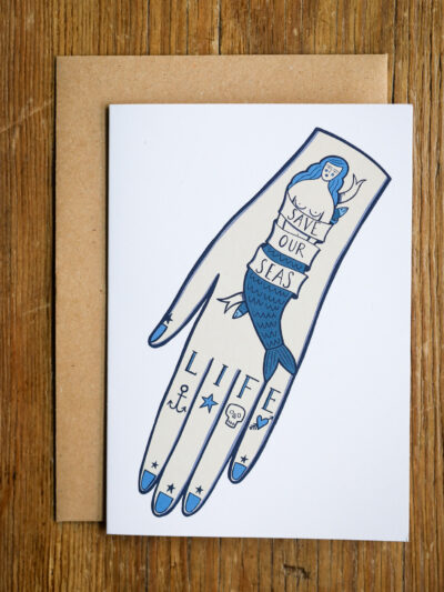 Su Owen Greeting Card - Tattooed Hand