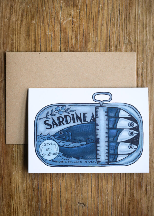 Su Owen Greeting Card - Sardines - Image 3