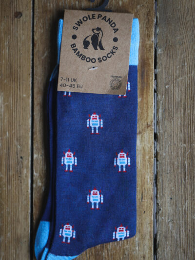 Swole Panda Bamboo Socks - Robot