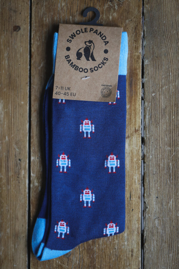 Swole Panda Bamboo Socks - Robot