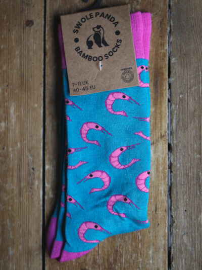 Swole Panda Bamboo Socks - Shrimp
