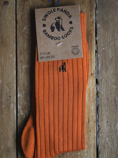 Swole Panda Bamboo Socks - Burnt Orange