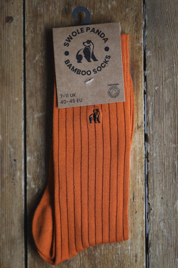 Swole Panda Bamboo Socks - Burnt Orange