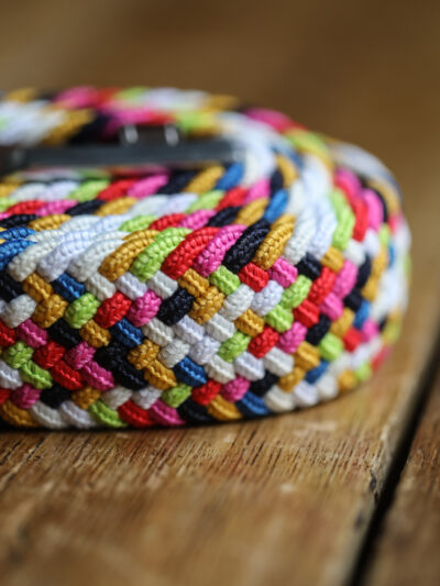 Swole Panda - Recycled Woven Belt - Versicoloured Zigzag