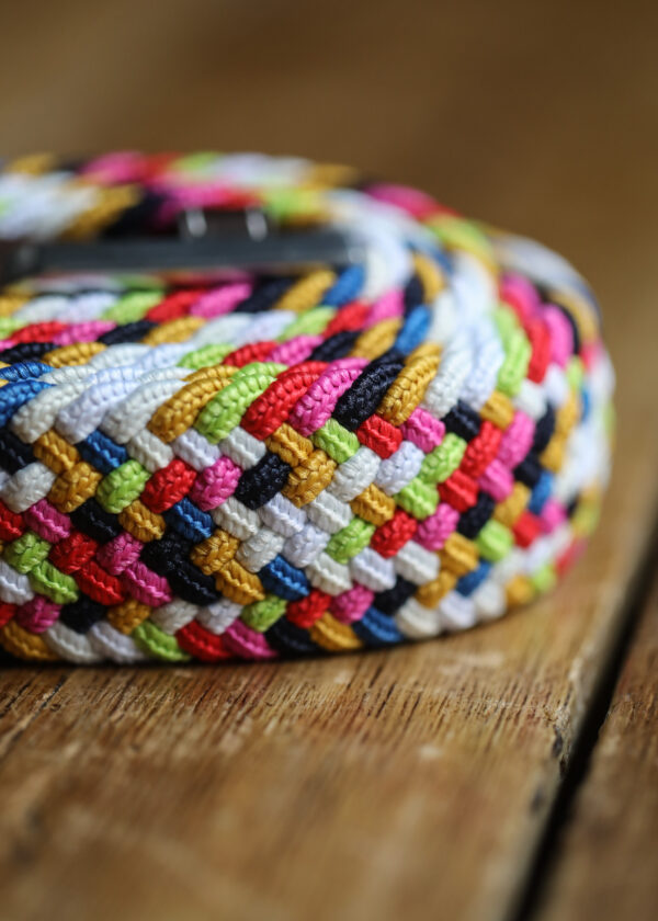 Swole Panda - Recycled Woven Belt - Versicoloured Zigzag