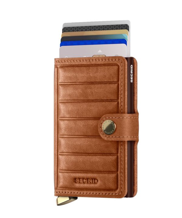 Secrid Premium Miniwallet - Emboss Lines Cognac - Image 2