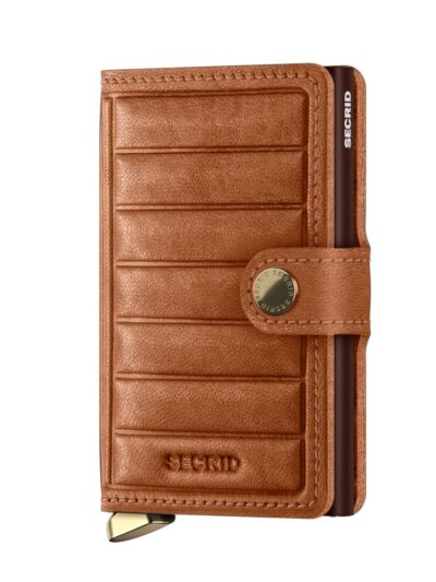 Secrid Premium Miniwallet - Emboss Lines Cognac