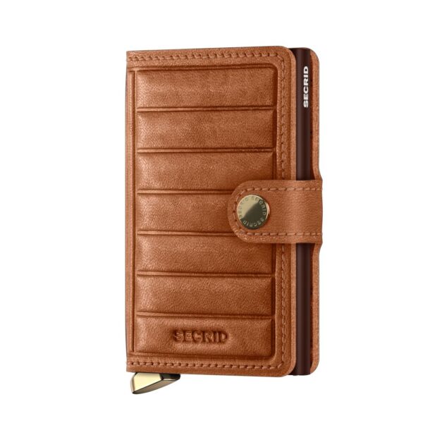 Secrid Premium Miniwallet - Emboss Lines Cognac