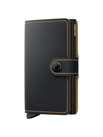 Secrid Miniwallet - Matte Black & Ochre