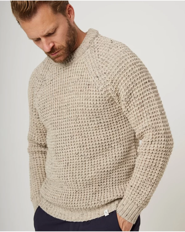 Peregrine - Waffle Crew Neck Jumper - Skiddaw