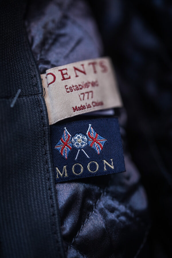 Dents Abraham Moon - Dogtooth Check Tweed Flat Cap Graphite - Image 3
