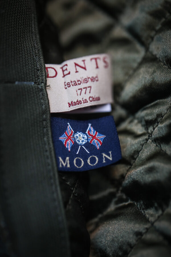 Dents Abraham Moon - Dogtooth Check Tweed Flat Cap Forest - Image 2