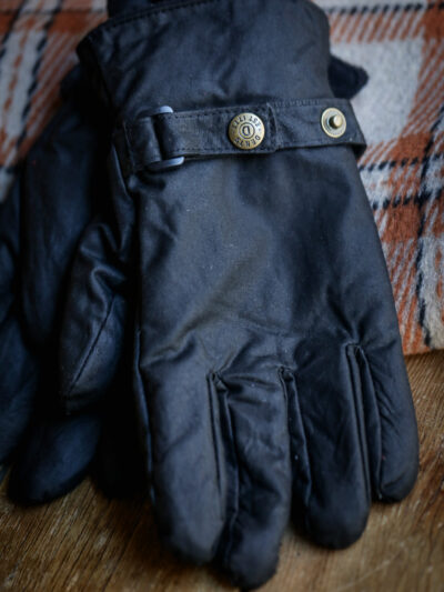 Dents - Fleece-Lined Waxed Cotton Gloves