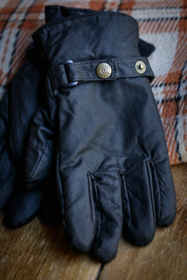 Dents - Fleece-Lined Waxed Cotton Gloves