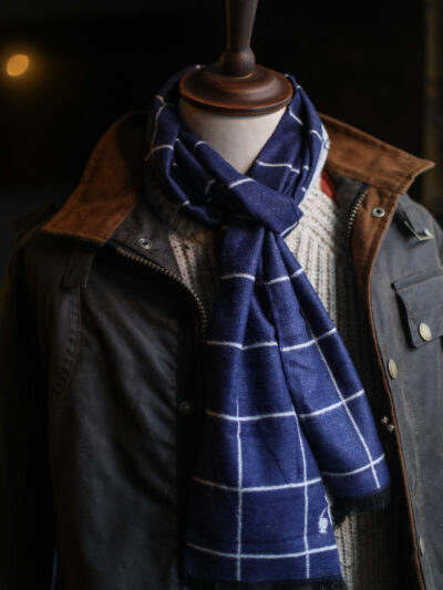 Swole Panda Bamboo Scarf - Blue Check