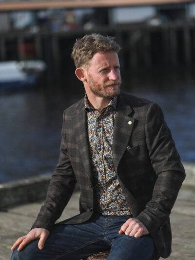 Guide London - Brown Checked Jacket With Floral Lining