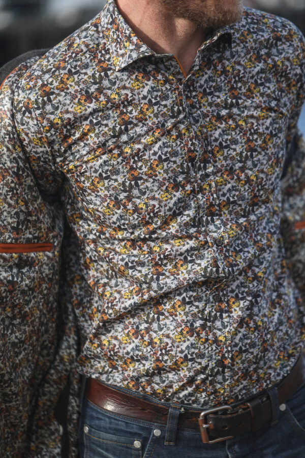 Guide London Shirt - Brown/Ecru Floral - Image 2