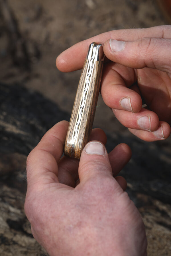 Taylor's Eye Witness - Handmade Lambfoot Pocket Knife - Yorkshire Whisky Barrel Wood - Image 5