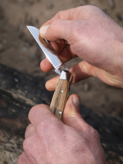 Taylor's Eye Witness - Handmade Lambfoot Pocket Knife - Yorkshire Whisky Barrel Wood