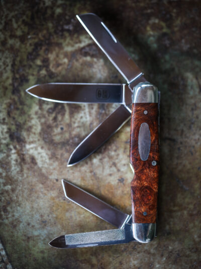 Taylor's Eye Witness  Premium Handmade Five Blade Pocket Knife - Satin Thuya Burl