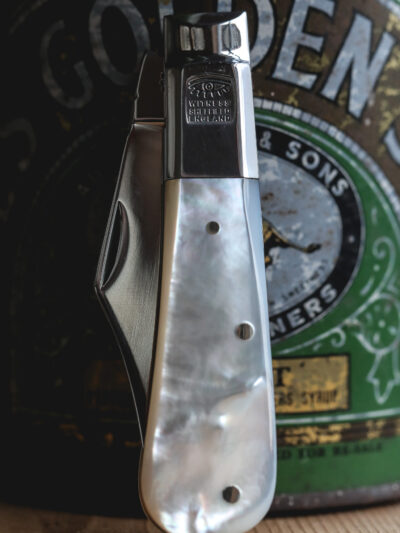 Taylor's Eye Witness - Handmade Barlow Pocket Knife - Mother of Pearl