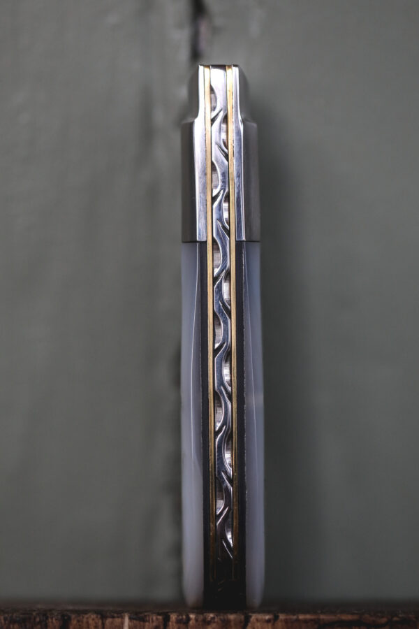 Taylor's Eye Witness - Handmade Barlow Pocket Knife - Mother of Pearl - Image 2