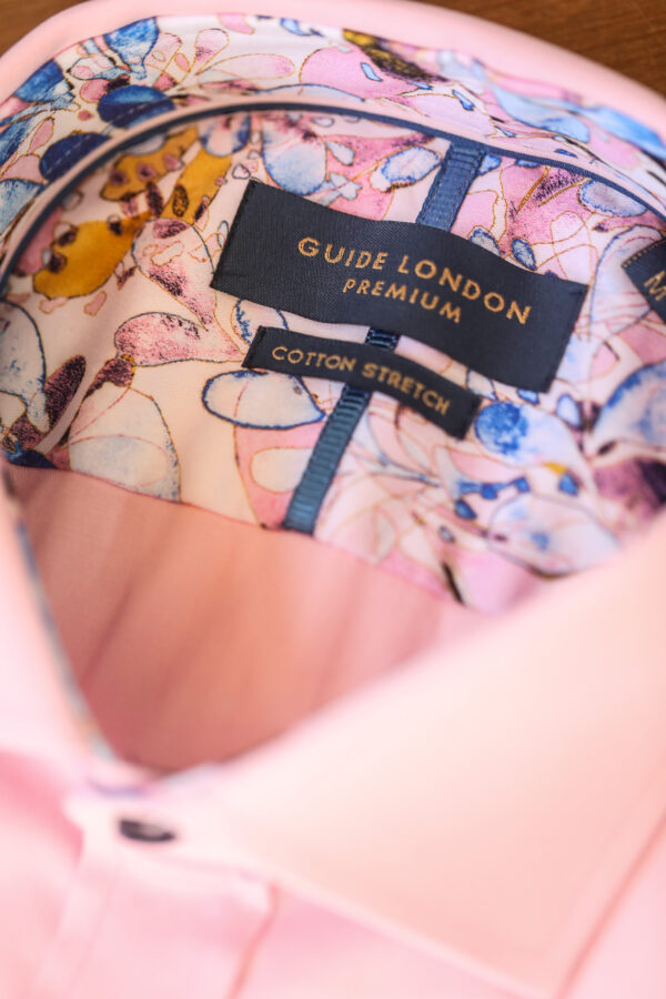 Guide London Shirt - Pink with Colour Detail
