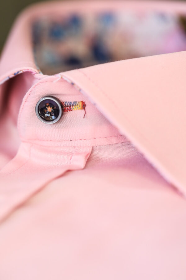 Guide London Shirt - Pink with Colour Detail - Image 2