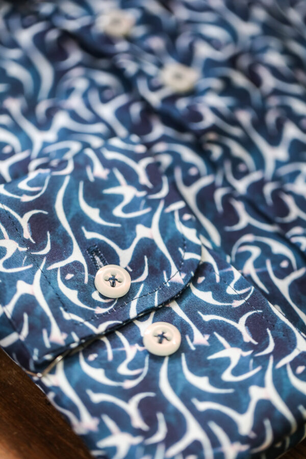 Guide London Shirt - Abstract Shades of Blue - Image 3