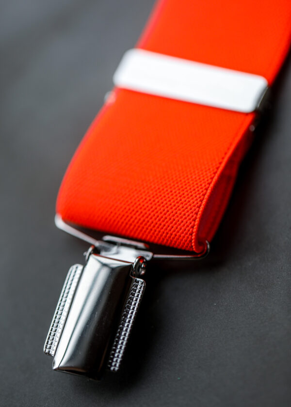 Feathered Clip Braces -35mm Neon Orange - Image 2