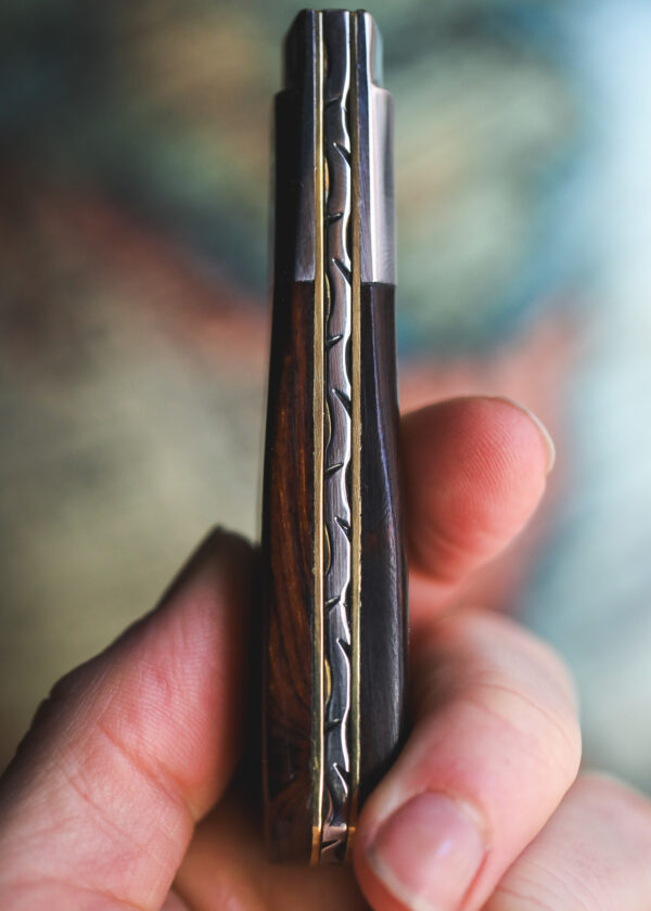 Taylor's Eye Witness - Handmade Barlow Pocket Knife -  Ironwood - Image 2