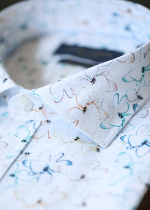 Guide London Shirt - Linen Look Flower Print