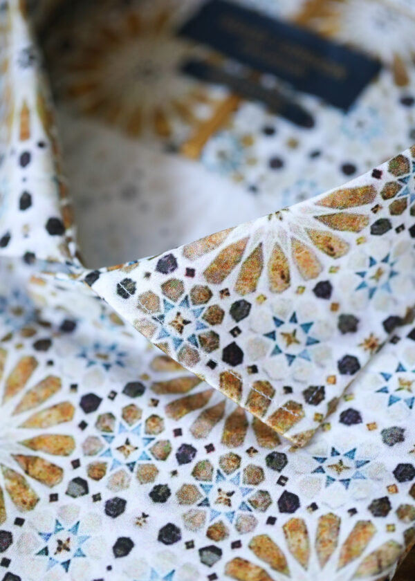 Guide London Shirt - Gold & Blue Geometric - Image 6