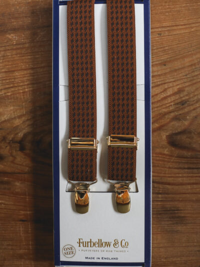 Gold Clip Braces -25mm Mustard/Navy