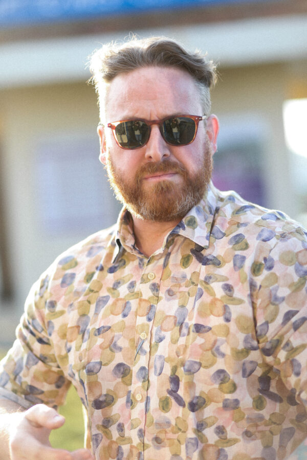 Guide London Shirt - Linen Blend Abstract Print - Image 4