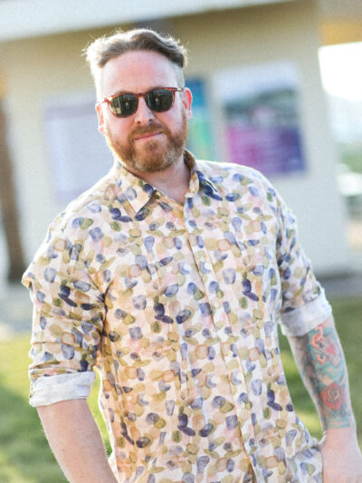 Guide London Shirt - Linen Blend Abstract Print