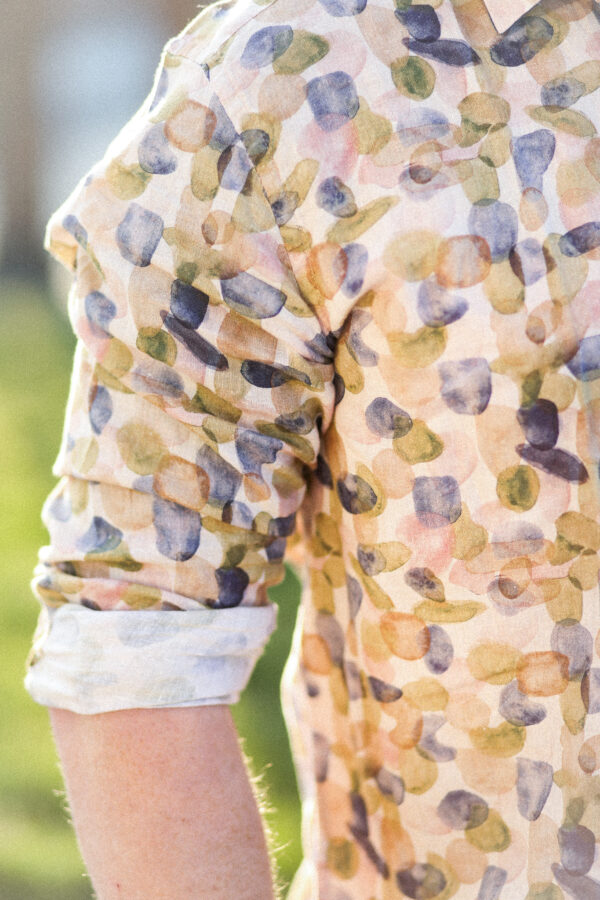 Guide London Shirt - Linen Blend Abstract Print - Image 3