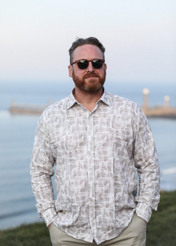 Guide London Shirt - Linen Blend Block Print - Image 2