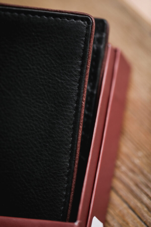 Dents - Severn Leather Bifold Wallet - Black/Tan - Image 2
