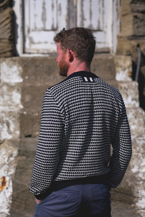 Peregrine - Island Crochet Jumper - Navy - Image 2