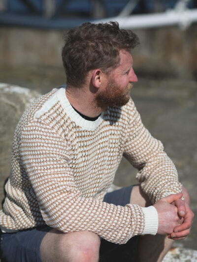 Peregrine - Island Crochet Jumper - White