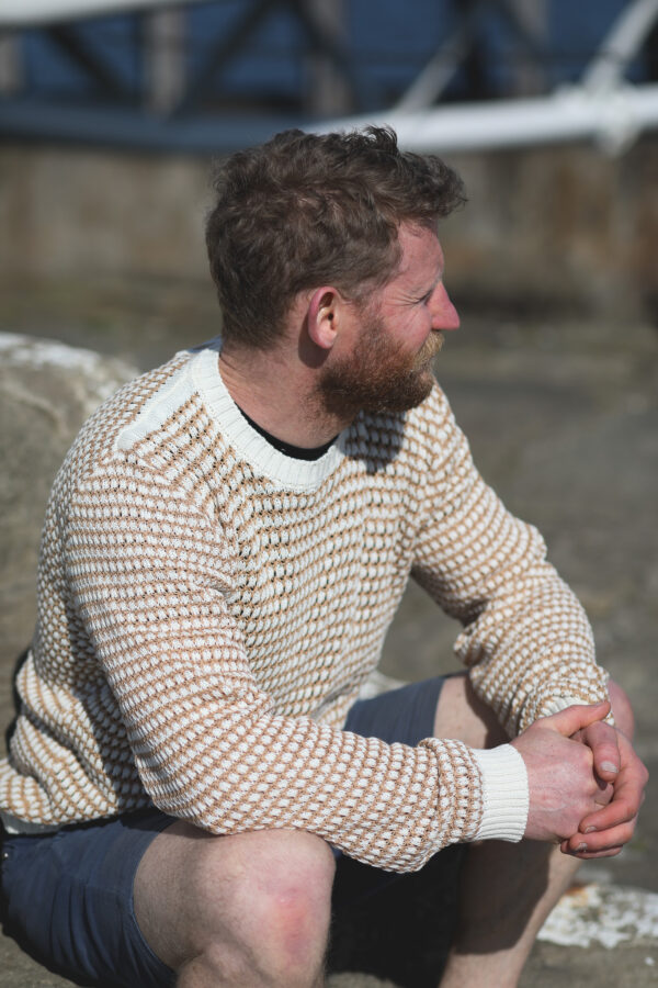 Peregrine - Island Crochet Jumper - White