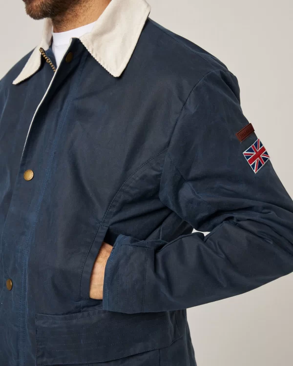 Peregrine - Warwick Waxed Jacket - Navy - Image 6