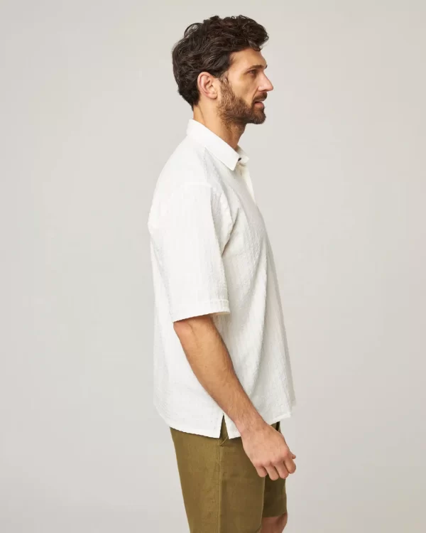 Peregrine - Beach Shirt - White Stripe
