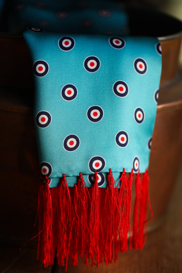 Tootal Silk Scarf - Airforce Blue Target