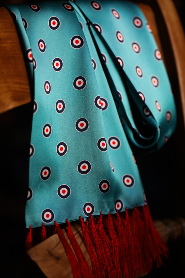 Tootal Silk Scarf - Airforce Blue Target - Image 2