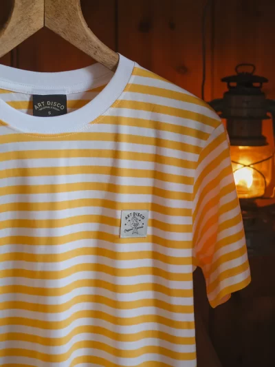 ART DISCO - 'The Rover' Striped T-Shirt - Sunflower Yellow